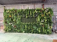 Panneaux muraux suspendus verticaux en plantes artificielles de couleurs mélangées, feuillage en plastique pour la décoration intérieure pour Thanksgiving