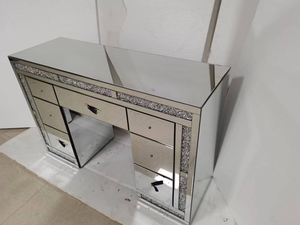 Di qualità superiore di lusso sette cassettiere illuminato moderno rovere vanità tavolo per camera da letto appartamento bagno su misura cina - Product Image 5