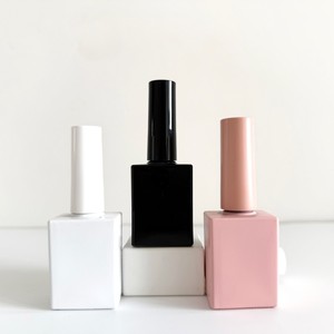 Factory Rectangle Custom Color Logo Matte Glossy Empty Nail <strong>Gel</strong> <strong>Polish</strong> <strong>Uv</strong> <strong>Gel</strong> Bottles 10ml 15ml 20ml With Gold Cap And Brush - Product Image 3