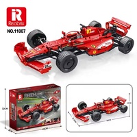 Ensemble de blocs de construction de voiture de course de Formule 1 Reobrix 11007, kit de modèle éducatif à faire soi-même, jouet de collection pour enfants et adolescents, cadeau