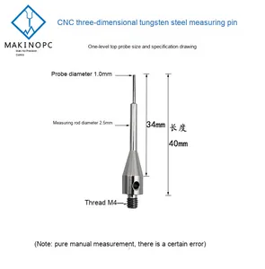 Renishaw 3D Coordinate Measuring Probe Head M4 Thread Steel Flat Top Stylus Needle <b>Machine</b> <b>Tools</b> <b>Accessory</b> 0.5kg Renishaw 3D Pro - Product Image 3