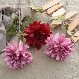 Fleur artificielle CallaFloral Dahlia, branche unique en polyester, décoration intérieure, artisanat de mariage, style INS - Product Image 2