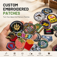 Écussons brodés personnalisés à thermocoller ou à coudre, badges logo pour vêtements, chapeaux, sacs à dos et accessoires vestimentaires
