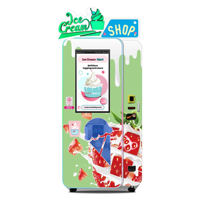 เครื่องขายไอศกรีมนุ่มอัตโนมั<span class=keywords><strong>ต</strong></span>ิเชิงพาณิชย์ บริการ<span class=keywords><strong>ต</strong></span>ัวเอง 24 ชม. หน้าจอสัมผัสอัจฉริยะ รับผลิ<span class=keywords><strong>ต</strong></span>แบบ OEM ODM - Product Image 1
