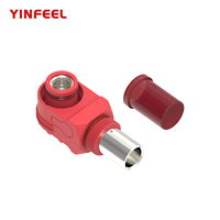 Barre de cuivre 200A avec filetage M6, borne de connexion rapide en cuivre massif, boulon de borne de batterie robuste pour onduleur solaire et stockage d'énergie pour véhicules électriques