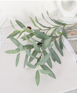Hoja de Olivo Artificial de Alta Simulación, Flor Decorativa Ligera, Duradera <span class=keywords><strong>y</strong></span> Ecológica, Decoración de Plantas Verdes para Interiores <span class=keywords><strong>y</strong></span> Bodas - Product Image 1