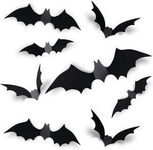 <span class=keywords><strong>Halloween</strong></span> 3D pipistrelli decorazione <span class=keywords><strong>in</strong></span> plastica PVC nero adesivo pipistrello nero fai <span class=keywords><strong>da</strong></span> te decorazione <span class=keywords><strong>per</strong></span> feste a buon mercato pipistrello ragno decorazione di <span class=keywords><strong>Halloween</strong></span> - Product Image 1
