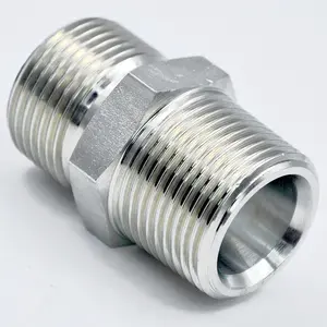 热销液压软管端部压接配件不锈钢高压锻造管连接器配件