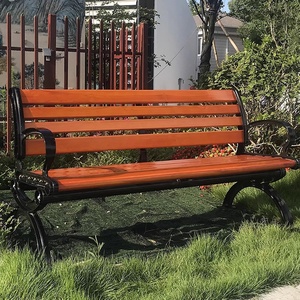 Fabricación Parque al aire libre Diseño moderno Banco de hierro fundido rústico Banco al aire libre Bancos de patio de hierro forjado - Product Image 1