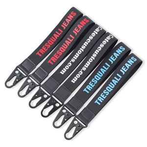 Custom Logo Lanyard Keychain Silk Screen Printing for Woven Embroidered Short Wrist Lanyards With Logo Custom Eagle <b>Hook</b> - Product Image 5