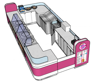 Myidea laminate <strong>roll</strong> <strong>ice</strong> <strong>cream</strong> <strong>kiosk</strong> <strong>kiosk</strong> for mall attractive wood plywood shopping mall  mall and retail - Product Image 4