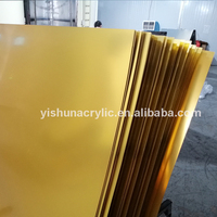 Guangzhou usine prix de gros 1mm argent et or 4ft * 8ft dos adhésif miroir plexi verre plastique acrylique mur bâton feuille