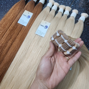 Raw Vietnamese Top Grade Remy Hair Extensions Virgin Human <b>Body</b> <b>Wave</b> with Natural Ponytail Straight Hair for Braiding All Colors - Product Image 1
