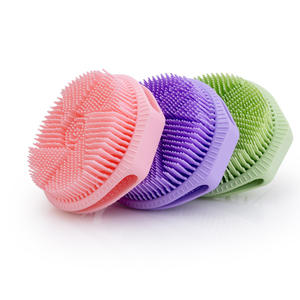Venta al por mayor de cepillos de baño konjac personalizados, depuradores de silicona ovalados, exfoliante, baño de bebé, cepillo de limpieza <span class=keywords><strong>facial</strong></span>, aplicación corporal - Product Image 2
