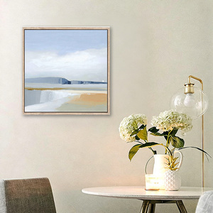 Stampa su Tela Incorniciata con Paesaggio Astratto Moderno, Arte Murale in Tonalità Calde per Decorazione di Ville e Strutture Ricettive - Product Image 3