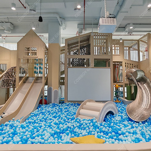 Aire de jeux intérieure Play Cafe, structure de jeu intégrée personnalisée pour un espace combiné de restauration et de divertissement pour enfants - Product Image 3