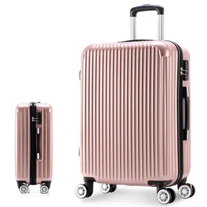 Tas koper Travel hitam Venetian tas koper tahan lama ringan dapat diperbesar dengan Spinner