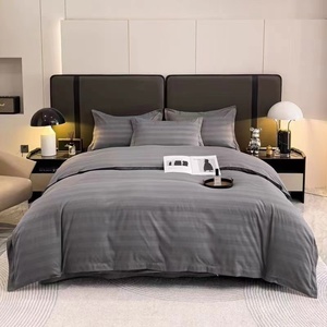 Ropa de cama de hotel de cinco estrellas, cuatro juegos de sábanas y edredones de color blanco puro, tres juegos de cama y desayuno gruesos de hotel - Product Image 6
