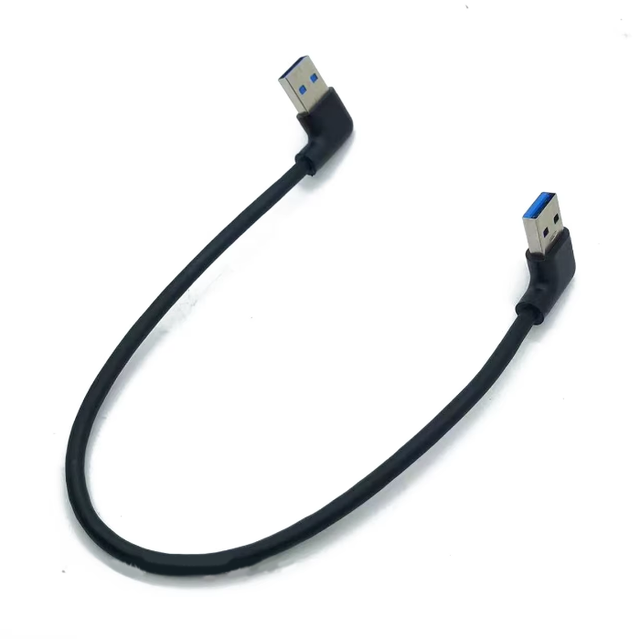 USB 3.0 Male to Male Data Cable Right Angled to Right Angled 90 Degrees Double Elbow USB Laptop Portable Hard Disk Cable