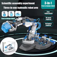 Briques de construction bricolage assemblage 3 en 1 bras multifonction jouet Robot manipulateur hydraulique STEM éducation Science expérience Kit