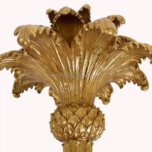 Bougeoir décoratif palmier et bougeoir en métal de haute qualité pour la décoration de la maison pièce maîtresse or personnalisé noël - Product Image 3