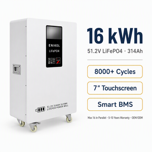 Off-grid 51.2v 300ah Solar Lithium for Home Energy Storage System 314ah 16kwh Lifepo4 Battery