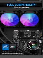 Enfriador Líquido para CPU SAMA Aio de 360 mm, Radiador Blanco y Negro, Disipador de Calor RGB, Refrigeración por Agua para Procesador de PC, Radiador para Juegos de PC