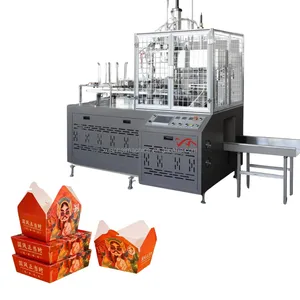 Professional Paper Food Boxes Making Machines Automatic Multi Grid 3 4 Compartment Fast Food Box Forming Making Machine