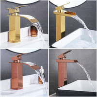 Wayon Robinet d'évier de bain monté moderne Mitigeur d'eau chaude à levier unique Robinet de bain pour salle de bain