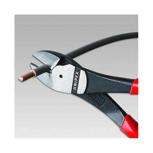 KNIPEX - 74 01 180 SB Cortador diagonal de alto apalancamiento negro atramentado, cabeza pulida, mangos, alicates y cortadores recubiertos de plástico - Product Image 3