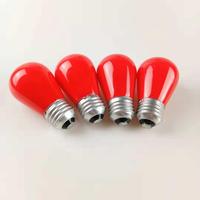 Ampoule incandescente en verre colorée 120V 220V 5W 7W 10W 11W, ampoule à filament de tungstène, ampoule globe ST45 / S14 pour guirlandes lumineuses