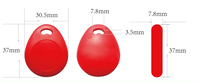Alta calidad RFID Keyfob Ascensor Control DE ACCESO 125KHz 13,56 MHz Etiqueta regrabable Impermeable NFC Key Fob UHF