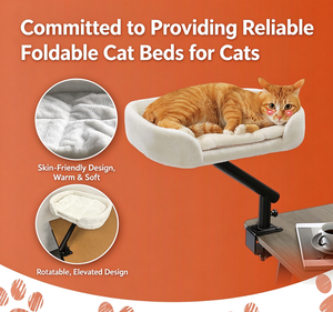 Cama Plegable y Moderna para Mascotas con Toldo, Giratoria 360°, para Escritorio, Oficina y Uso en Interiores - Product Image 4