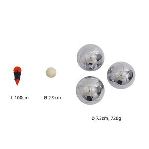 Boules <span class=keywords><strong>de</strong></span> pétanque en acier <span class=keywords><strong>de</strong></span> haute qualité avec emballage en sac à 3 boules, toutes saisons - Product Image 5