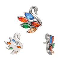 Siap untuk dikirim G23 Titanium perhiasan halus tindik Helix anting Labret terbaru 16G benang Internal telinga atas cincin hidung grosir