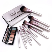 Vente en gros de pinceaux de maquillage professionnels en cheveux synthétiques ensemble de pinceaux de maquillage bling rose de haute qualité 11 24 pièces