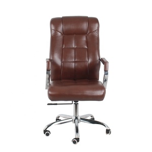 Chaise de direction en cuir de luxe à dossier haut, ergonomique, pivotante, avec appuie-tête réglable pour les dirigeants et les managers - Product Image 4