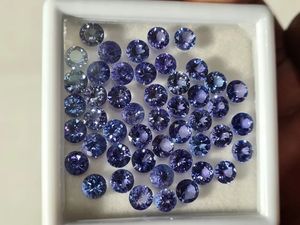 Piedra preciosa facetada redonda de 3 a 5 mm de tanzanita natural azul para anillo y colgante de joyería - Product Image 4