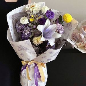 Papier de Soie Double Face Enduit PE Haut de Gamme Écologique et Imperméable Série Style Rich Art pour Emballage de Bouquets - Idéal pour Fleuristes - Product Image 6
