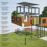 Casa Contenedor de Acero Corten, Almacén Prefabricado, Edificio de Almacenamiento de Estilo Industrial, Color Personalizado