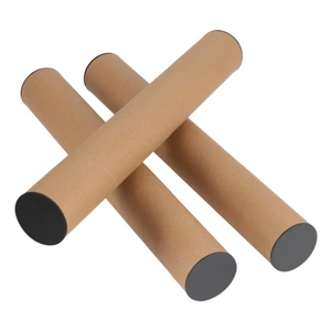 Cartel <span class=keywords><strong>de</strong></span> tubo <span class=keywords><strong>de</strong></span> papel Kraft <span class=keywords><strong>de</strong></span> <span class=keywords><strong>cartón</strong></span> <span class=keywords><strong>de</strong></span> envío largo reciclable, embalaje redondo, tubo <span class=keywords><strong>de</strong></span> correo único con tapa <span class=keywords><strong>de</strong></span> plástico - Product Image 2