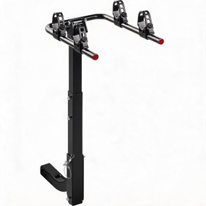 Portabici da gancio traino in acciaio per 2 <span class=keywords><strong>bici</strong></span>, pieghevole, con sistema anti-oscillazione, capacità 70 libbre, per ricevitore da 2 pollici, Classe III IV, per SUV e camion - Product Image 1