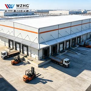 Entrada para vehículos de gran tamaño en estructura de material parcialmente abierto para contratistas generales con marco de sección H Q355B, inspección de fábrica BV - Product Image 1