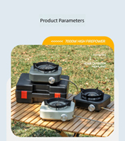 Réchaud au butane portable avec pression stable et chaleur infrarouge élevée - Cuisinière à gaz compacte pour le camping en plein air et l'utilisation à domicile