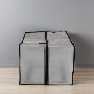 Sacs fourre-tout mobiles transparents tissés en PP clair avec couvercle anti-poussière à fermeture éclair pour utilisation dans la garde-robe pour le stockage des vêtements - Product Image 4