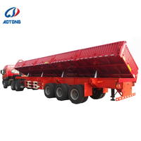 Offre Spéciale 40/60 camion à benne basculante paroi latérale avant benne arrière remorque à benne basculante latérale à 3 essieux semi-remorque à benne basculante latérale