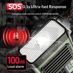 WARSUN M390 Rampenpreventie Handbediende Generator Radio Noodverlichting Zaklamp Verlichting Zonne-energie Overlevingsuitrusting - Product Image 5