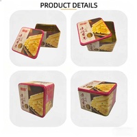 Boîte en métal personnalisée pour bonbons, chocolats, biscuits et œufs roulés, avec estampage doré et impression flexographique
