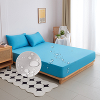 Drap-housse en polyester pongé imperméable cinq faces multicolore pour chambre à coucher, appartement, vente en gros usine, support de fabrication sur mesure