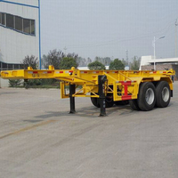Semi-remorque à col de cygne en acier, châssis de remorque pour conteneur de 40 pieds avec une charge utile de 60 tonnes pour transporter des conteneurs d'expédition
